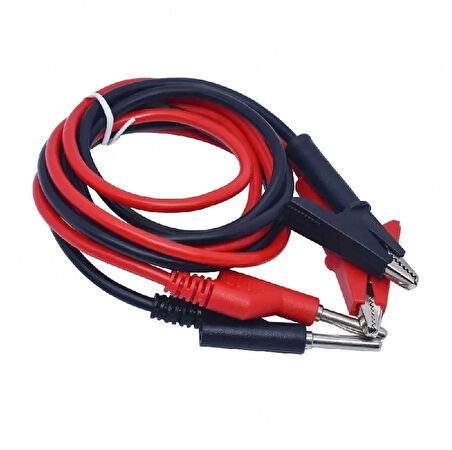 1000V 12A Krokodil Banana Kablo Çifti 1 Metre Yüksek Akım Probu Multimetre Güç Kaynağı Test