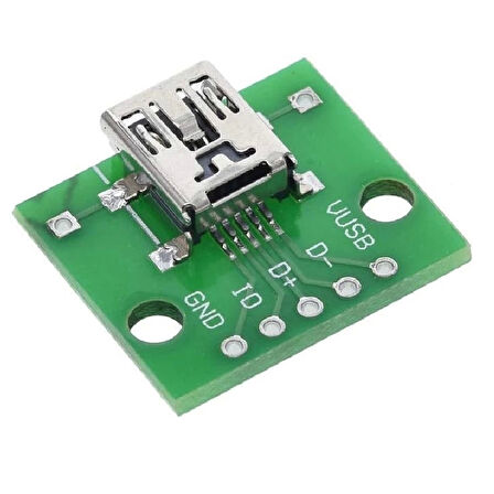 Mini Usb To Dip Çevirici Pcb Usb Haberleşme Deney Prototip 5V Usb