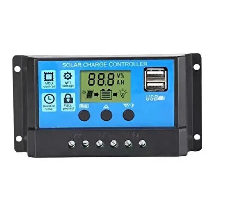Solar Güneş Paneli Akü Şarj Kontrol Cihazı 20 Amper 12V 24V