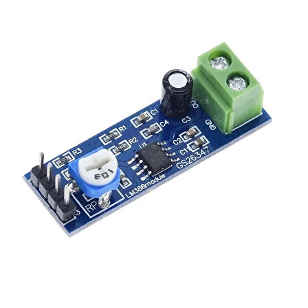 LM386 Ses Kuvvetlendirici Modül DC 5V / 12V Mono Ayarlanabilir Ses Yükseltici Mikrofon Amfi