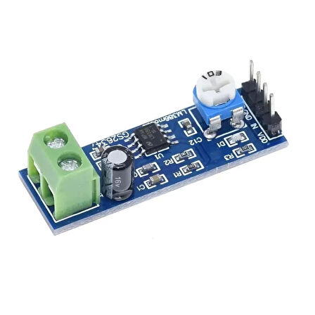 LM386 Ses Kuvvetlendirici Modül DC 5V / 12V Mono Ayarlanabilir Ses Yükseltici Mikrofon Amfi