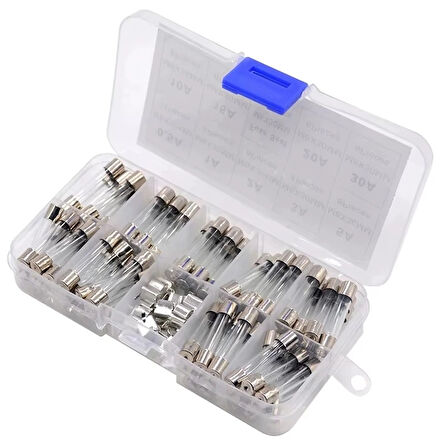 Cam Sigorta Seti 6x30 mm 72 Adet 9 Çeşit 250V Kutulu