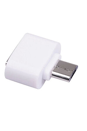 Mikro Usb Host Otg Dönüştürücü Çevirici Adaptör Beyaz