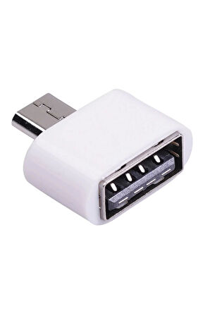 Mikro Usb Host Otg Dönüştürücü Çevirici Adaptör Beyaz