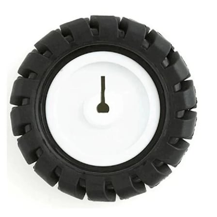 N20 Tekerlek 43X18 mm Kauçuk – 3 mm D Şaftlı Motor Uyumlu