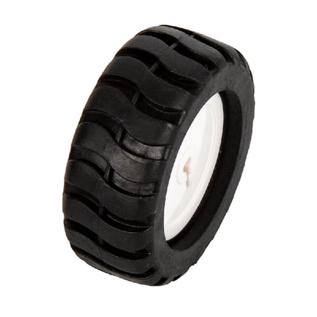 N20 Tekerlek 43X18 mm Kauçuk – 3 mm D Şaftlı Motor Uyumlu