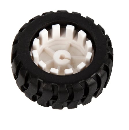N20 Tekerlek 43X18 mm Kauçuk – 3 mm D Şaftlı Motor Uyumlu