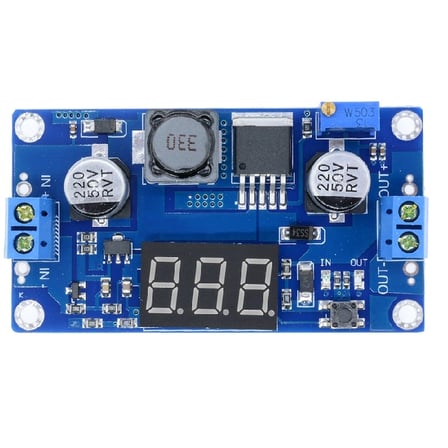 XL6009 4A DC-DC LED Voltmetreli Ayarlanabilir Güç Yükseltici Modülü - LM2577