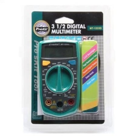 Proskit MT-1233D Multimetre Mini Cep El Tipi Voltmetre Ampermetre AC DC Voltaj Akım Direnç Diyot Buzzer Kara Dalga Sinyal