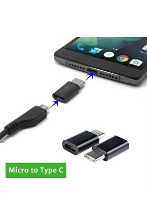 Usb 3.1 Type-c To Mikro Usb Şarj Çevirici Dönüştürücü Adaptör