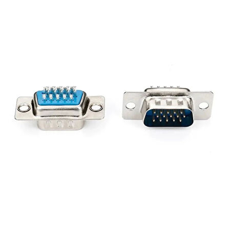 15 Pin Erkek D-Sub VGA Konnektör Fiş Lehimli