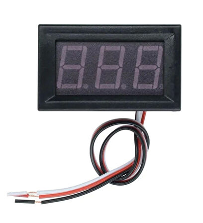 0.56 İnch Dc 0-100V Digital Kırmızı Voltmetre 3 Telli Panel Tip