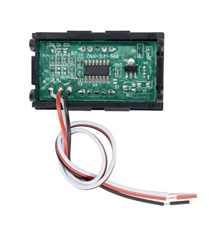 0.56 İnch Dc 0-100V Digital Kırmızı Voltmetre 3 Telli Panel Tip