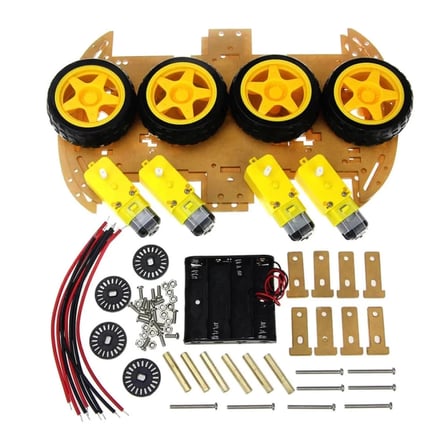 4WD Çok Amaçlı Mobil Robot Platformu - Şeffaf