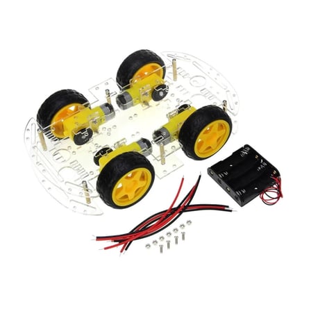 4WD Çok Amaçlı Mobil Robot Platformu - Şeffaf