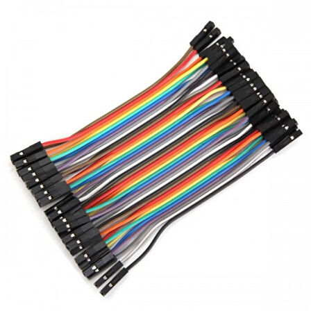 10cm 40 Pin Dişi Dişi Dupont Kablo Breadboard Jumper