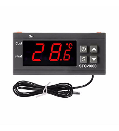 STC-1000 AC 110-220V 10A LCD Ekranlı Sıcaklık Kontrol Modül