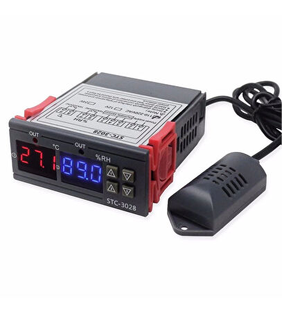 STC-3028 Dijital Sıcaklık Nem Ölçer 220V 10A Termostat