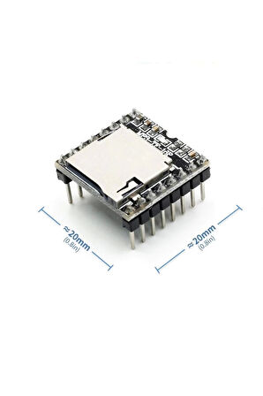 Mp3-tf-16p Mini Mp3 Player Modülü Wav Ses Çalma Oynatıcı Micro Sd