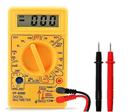 Dijital Ölçü Aleti DT - 830D Multimetre Avometre