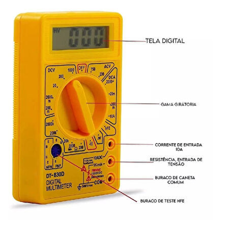 Dijital Ölçü Aleti DT - 830D Multimetre Avometre