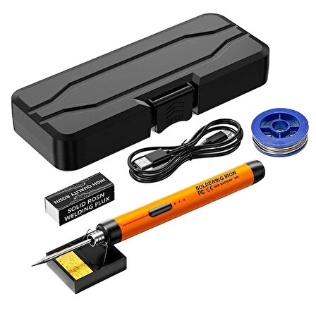 USB 5V 8W Sıcaklık Ayarlı USB Kalem Havya Seti