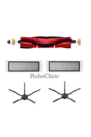 Roborock S5 Max (SİYAH) Robot Süpürge Uyumlu Ana Fırça,yan Fırça,hepa Filitre 5 Adet Yenileme Seti.