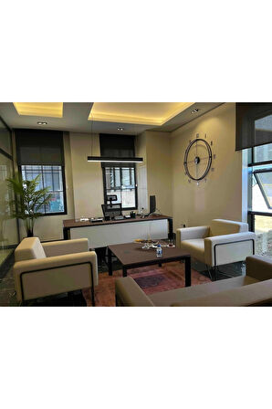 Siyah Roma Rakamlı 80 cm Full Çelik Modern Dekoratif Duvar Saati