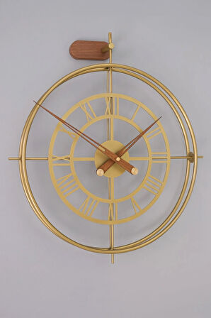Romera Classic Exclusive (GOLD) , Modern Dekoratif Metal Duvar Saati