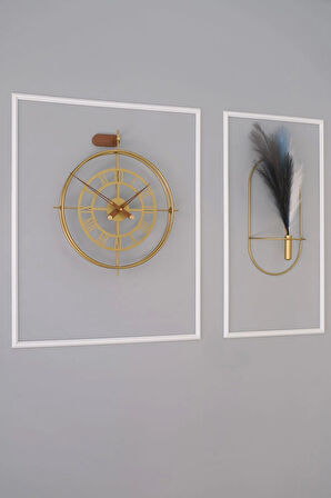 Romera Classic Exclusive (GOLD) , Modern Dekoratif Metal Duvar Saati