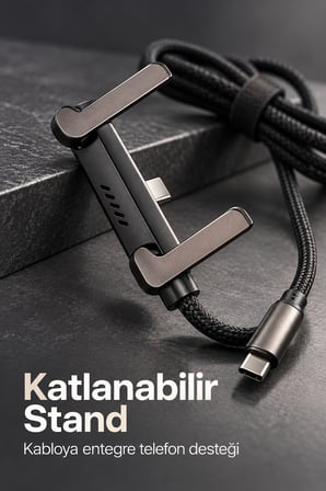 Type C Şarj Kablosu Çinko Alaşım Gövdeli