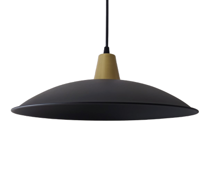 Retro Metal Sarkıt Avize Rustik Tekli Sarkıt Siyah Gold Askılı çap:30 cm