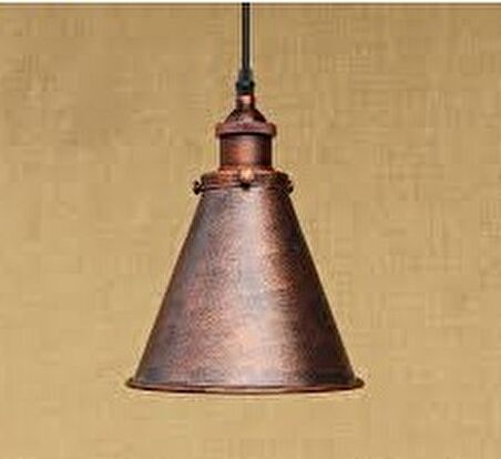 Retro Bakır Skitme Rustik Tekli Metal Sarkıt 18cm En 75cm Yükseklik 