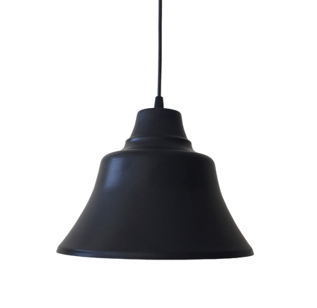 Retro Metal Sarkıt Avize Rustik Tekli Sarkıt Siyah İçi Sarı 