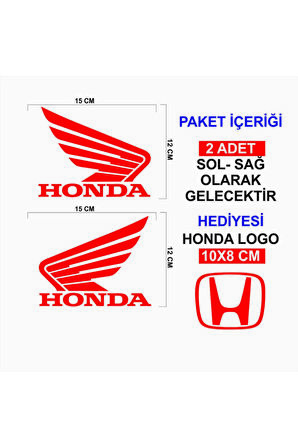 MOTOSİKLET HONDA Uyumlu Aksesuar Oto Motorsiklet Kask Sticker Set KIRMIZI