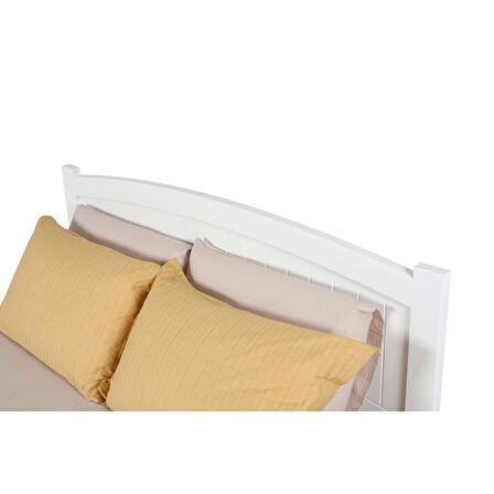 Rüzgar Modern İnci Beyaz Tek Kişilik Karyola 120x200