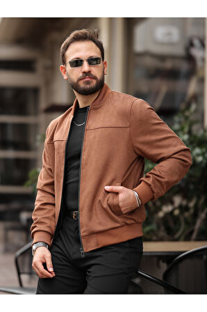 Yeni Sezon Kolej Bomber Süet Ceket