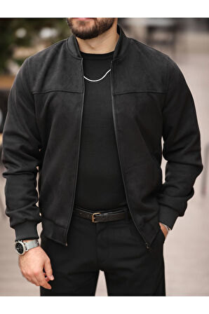 Yeni Sezon Kolej Bomber Süet Ceket