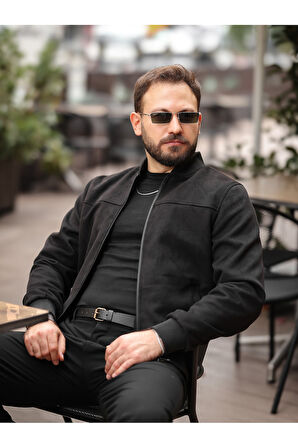 Yeni Sezon Kolej Bomber Süet Ceket