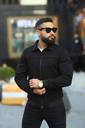 Polo Yaka Baharlık Süet Ceket