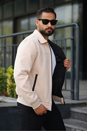 Polo Yaka Baharlık Süet Ceket