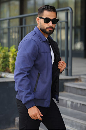 Polo Yaka Baharlık Süet Ceket