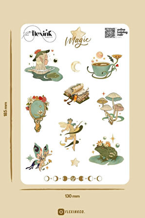 Büyünün Ruhu Magic Serisi Şeffaf Sticker Scrapbook Ajanda Journal Bullet Planner Telefon