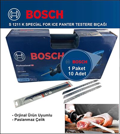 Bosch - Tilki Kuyruğu Bıçağı S 1211 K - Buz ve Kemik Kesme 2 608 652 900 10'Li Paket