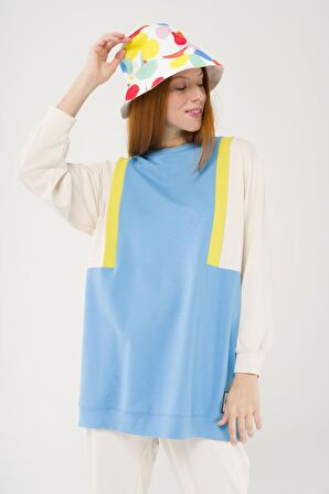 S-3992 Colorblock Oversize Sweatshirt Takım