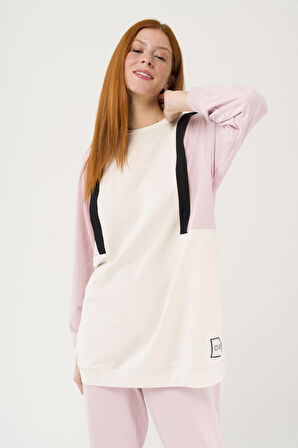 S-3992 Colorblock Oversize Sweatshirt Takım