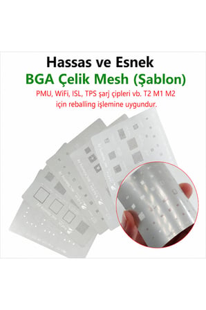 S-F302 BGA Reballing Manyetik Stencil Seti RAM NAND T2 M1 M2 Rework Tamir Kiti