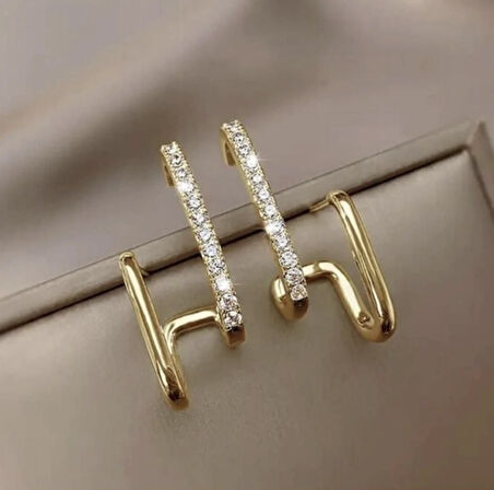 Zarif Kıvrımlı Küpe