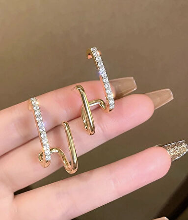 Zarif Kıvrımlı Küpe