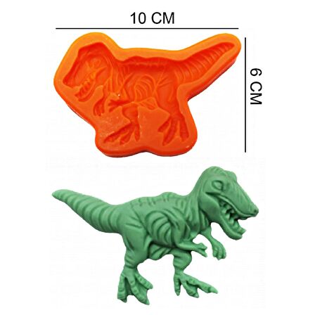 Dinozor Silikon Şeker Hamuru, Sabun, Mum Kalıp